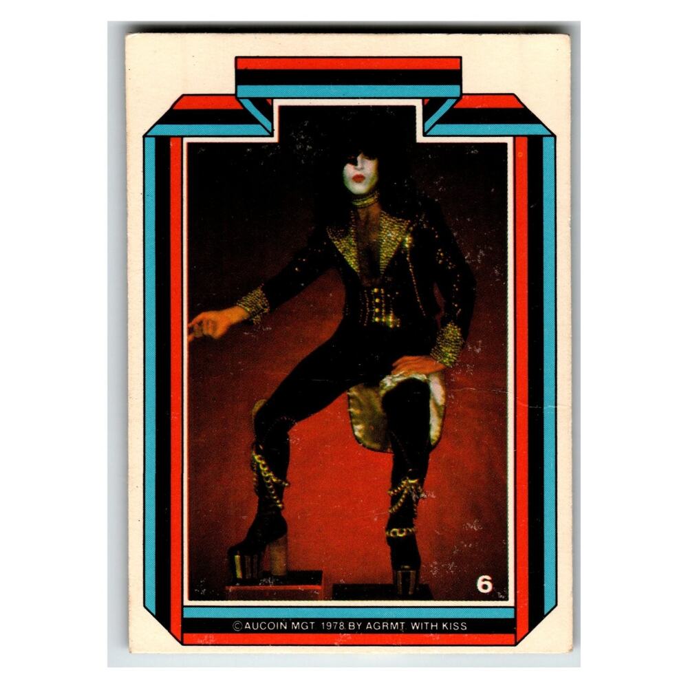 Donruss Kiss Paul Stanley Band Member Vintage 1978 Card 6 Aucoin MGT